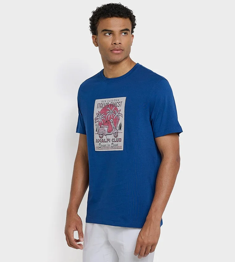 بين شيرمان Ben Sherman Men's Crew Neck Short Sleeve Printed T-Shirt