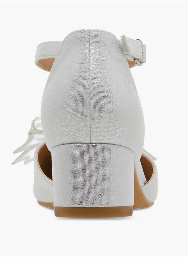 Celeste Bow Embellished Closed Feet Shoes with Hook and Loop Closure  - Image 5