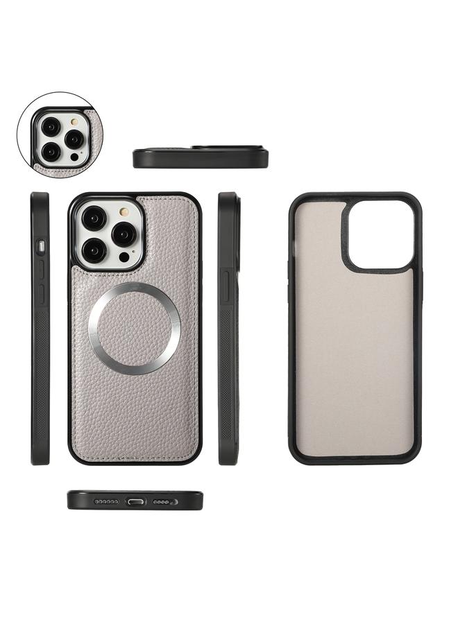 اس-توب جراب هاتف iPhone 14 MagSafe Crossbody متعدد الوظائف بسحاب محفظة من جلد الليتشي - Image 4