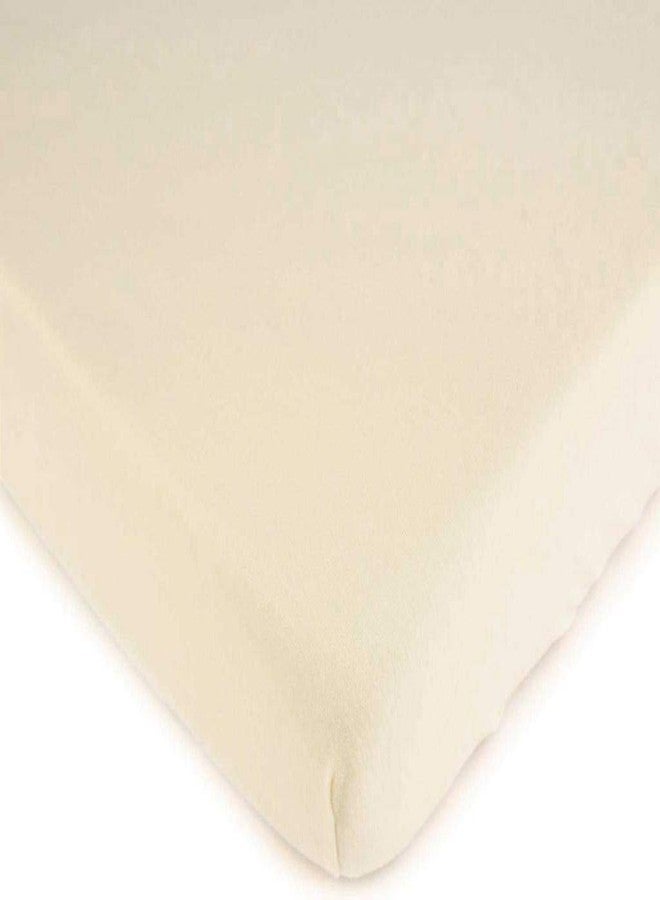 SHEETWORLD.COM شيت وورلد شيت مطاطي 100% قطن جيرسي لحزمة ونلعب يناسب ساحة اللعب غراكو مربعة 36 × 36، عاجي صلب، صنع في الولايات المتحدة الأمريكية - Image 2