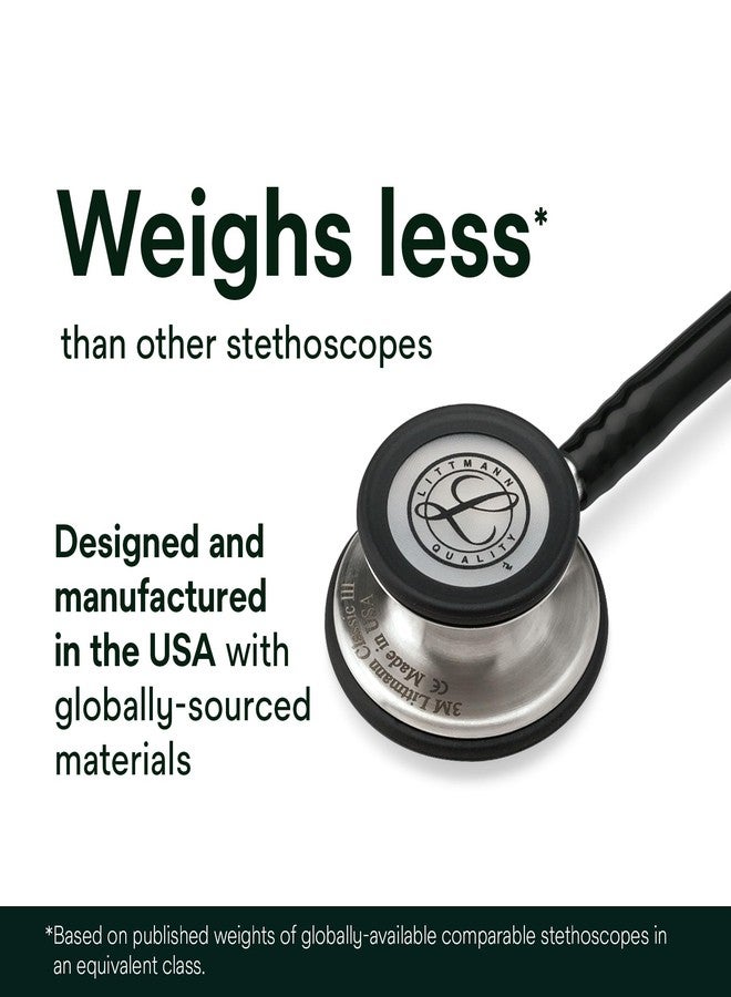 Littmann 3M Littmann Classic III Monitoring Stethoscope, 5835, More Than 2X as Loud, Weighs Less, Stainless Steel Chestpiece, 27" Turquoise Tube - Image 3