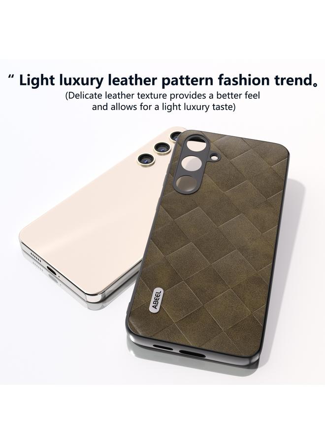 S-TOP Case For Samsung Galaxy S24+ 5G ABEEL Weave Plaid PU Phone Case - Image 4