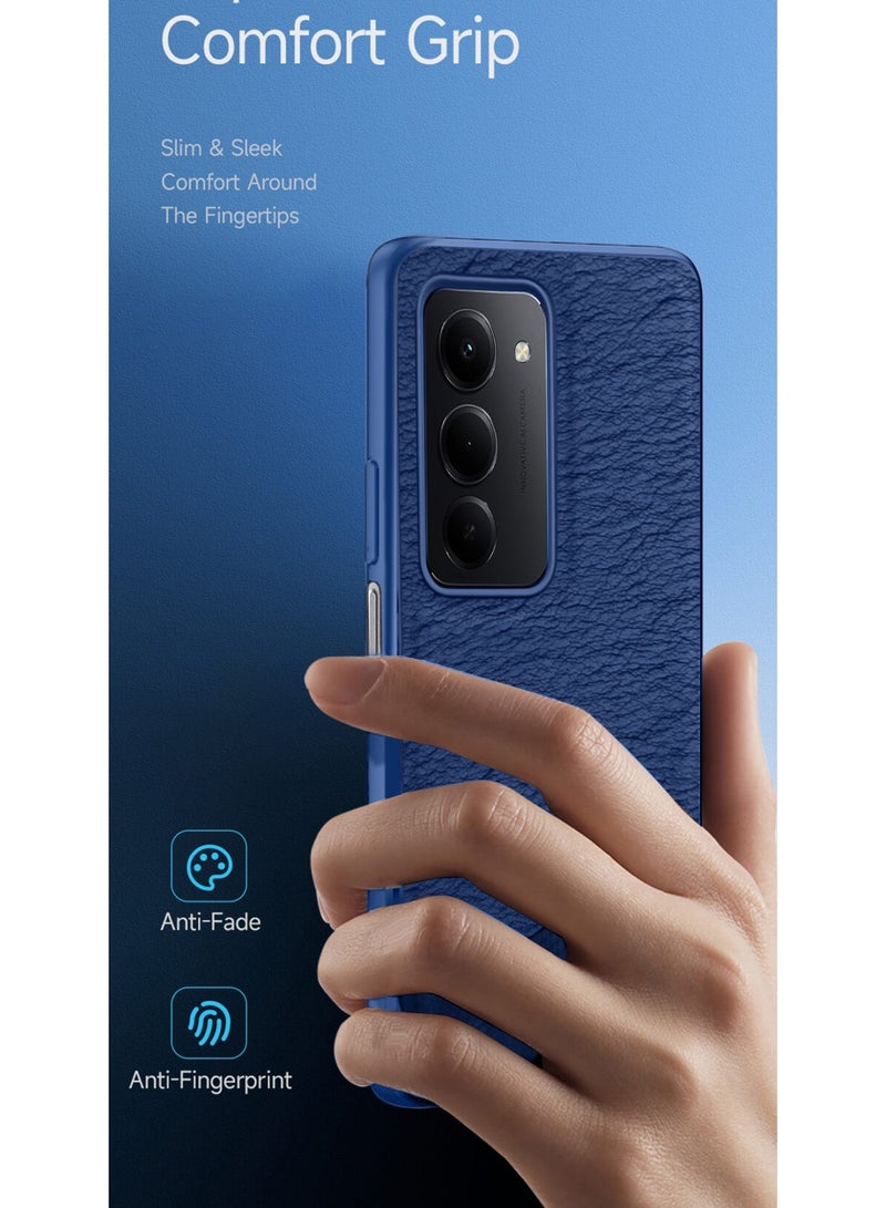 Wtech Xiaomi Redmi 15 5G 2025 Premium PU Leather Shockproof Soft Rubber Case Cover (MCFLSN) - Navy Blue - Image 2