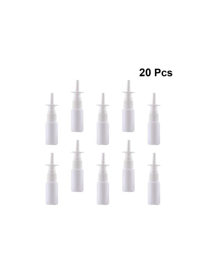 كلاراكو 20 قطعة 20 مل زجاجات بخاخ أنفي فارغة قابلة لإعادة التعبئة بخاخات رذاذ دقيقة وعاء قارورة لمحلول ملحي زيوت السفر الطبي - Image 2
