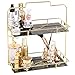 Z PLINRISE Z PLINRISE Makeup Organizer, 2 Tier Bathroom Cosmetic Storage Shelf for Dresser and Countertop, Decorative Wire Vanity  - Image 2