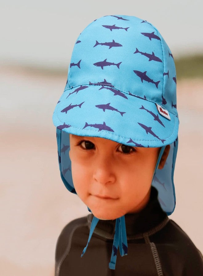 Reyow Baby Sun Hat UPF 50+ Uv Ray Sun Protection Infant Summer Swim Hat with Neck Flap Toddler Hats for Boys Girls Shark - Image 3