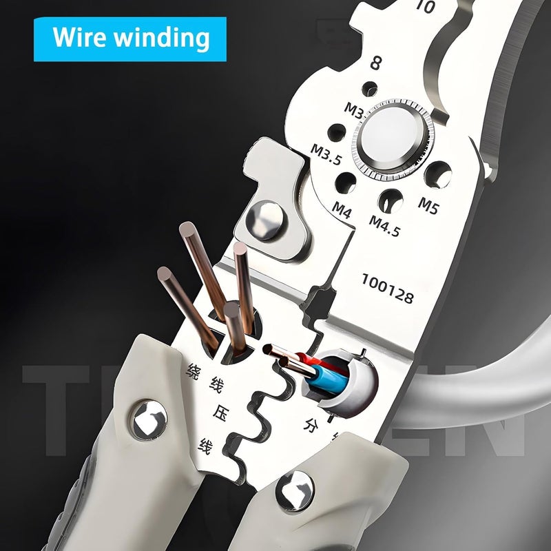 FARIOX Wire Stripper MultiFunction Wire Strippers Wire Stripper Tool Wire Crimping Tool Wire Cutter Electrical Wire Crimper ToolNeedle Nose Pliers Hand Tool - Image 4