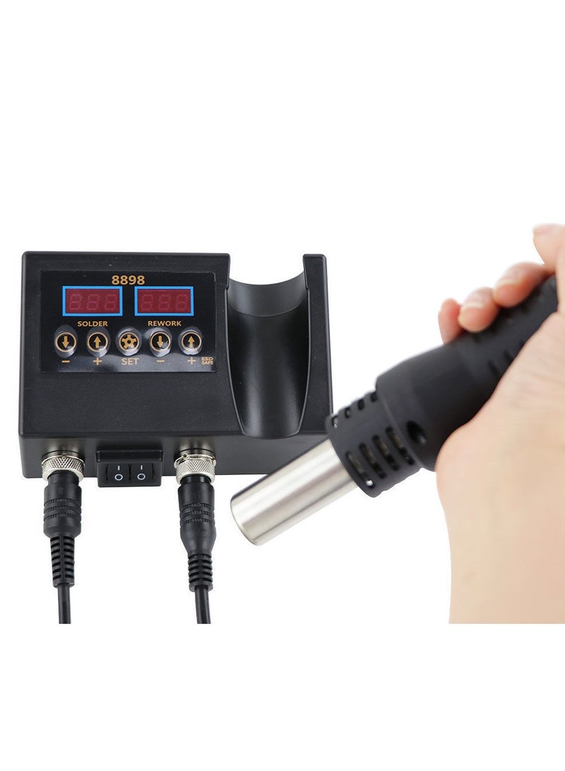 AL RAID Soldering Station, 2 in 1 SMD Hot Air Rework and Soldering Iron Kit with °f /°c Hot Air Gun Cool/hot Air Conversion, Soldering Kit - Image 3