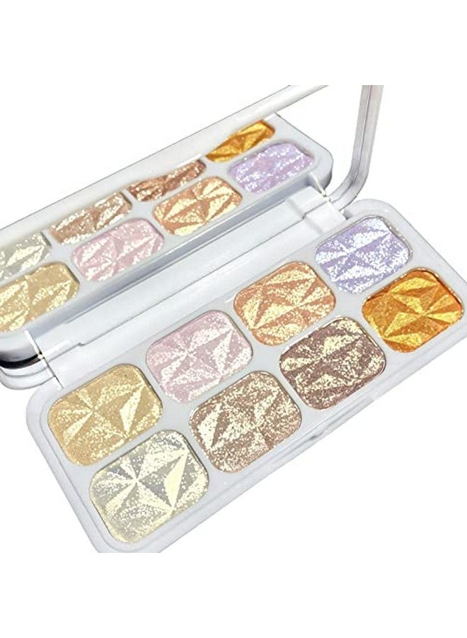 Sumeitang 8 Colors Face Highlighter Makeup Palette Iluminadores De Maquillaje Profesional Natural Glow Facial Highlighters & Luminizers Contour Concealer Highlight Powder Palette Lasting Lightweight - Image 1