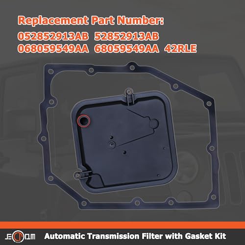 Jectam Automatic Transmission Filter with Gasket Kit 42RLE 052852913AB Compatible with 2003-2010 Dodge Challenger Charger Dakota Durango Magnum Nitro Ram 1500 Jeep Liberty Wrangler - Image 4