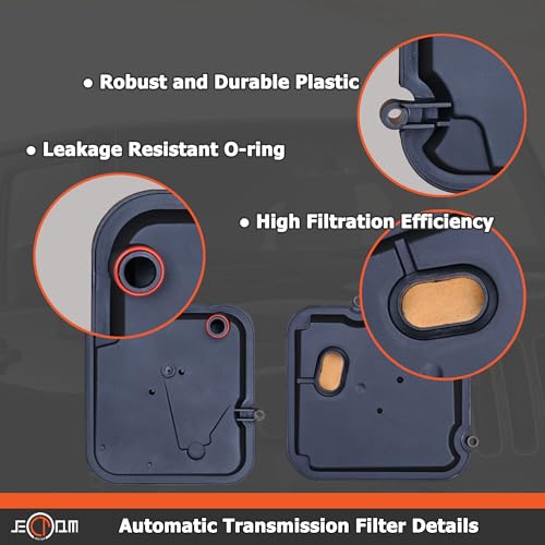 Jectam Automatic Transmission Filter with Gasket Kit 42RLE 052852913AB Compatible with 2003-2010 Dodge Challenger Charger Dakota Durango Magnum Nitro Ram 1500 Jeep Liberty Wrangler - Image 2