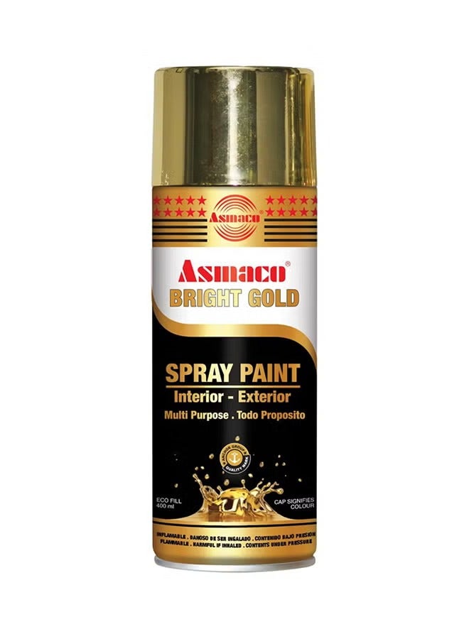 اسماكو طلاء بخاخ لامع RAL1036، سريع الجفاف، تشطيب ناعم ومتين – ذهبي، 400 مل