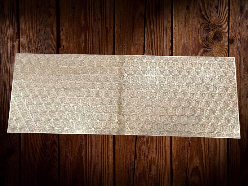 Ans Center Table Dinning Table Runner 16x36 inch Laser Cutting Anti Slip Placemat latherite PVC Material Golden Leaf Runner - Image 4
