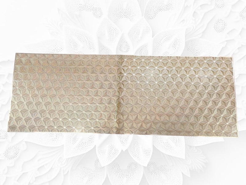 Ans Center Table Dinning Table Runner 16x36 inch Laser Cutting Anti Slip Placemat latherite PVC Material Golden Leaf Runner - Image 1