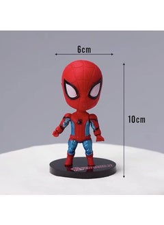 Generic 6 Q version of the Avengers cake decoration car doll, League of Legends Steel Spider, Captain America cake ornaments  - Image 4