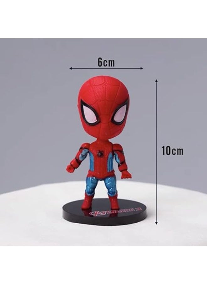 Generic 6 Q version of the Avengers cake decoration car doll, League of Legends Steel Spider, Captain America cake ornaments  - Image 4
