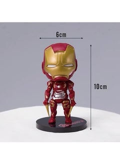Generic 6 Q version of the Avengers cake decoration car doll, League of Legends Steel Spider, Captain America cake ornaments  - Image 5