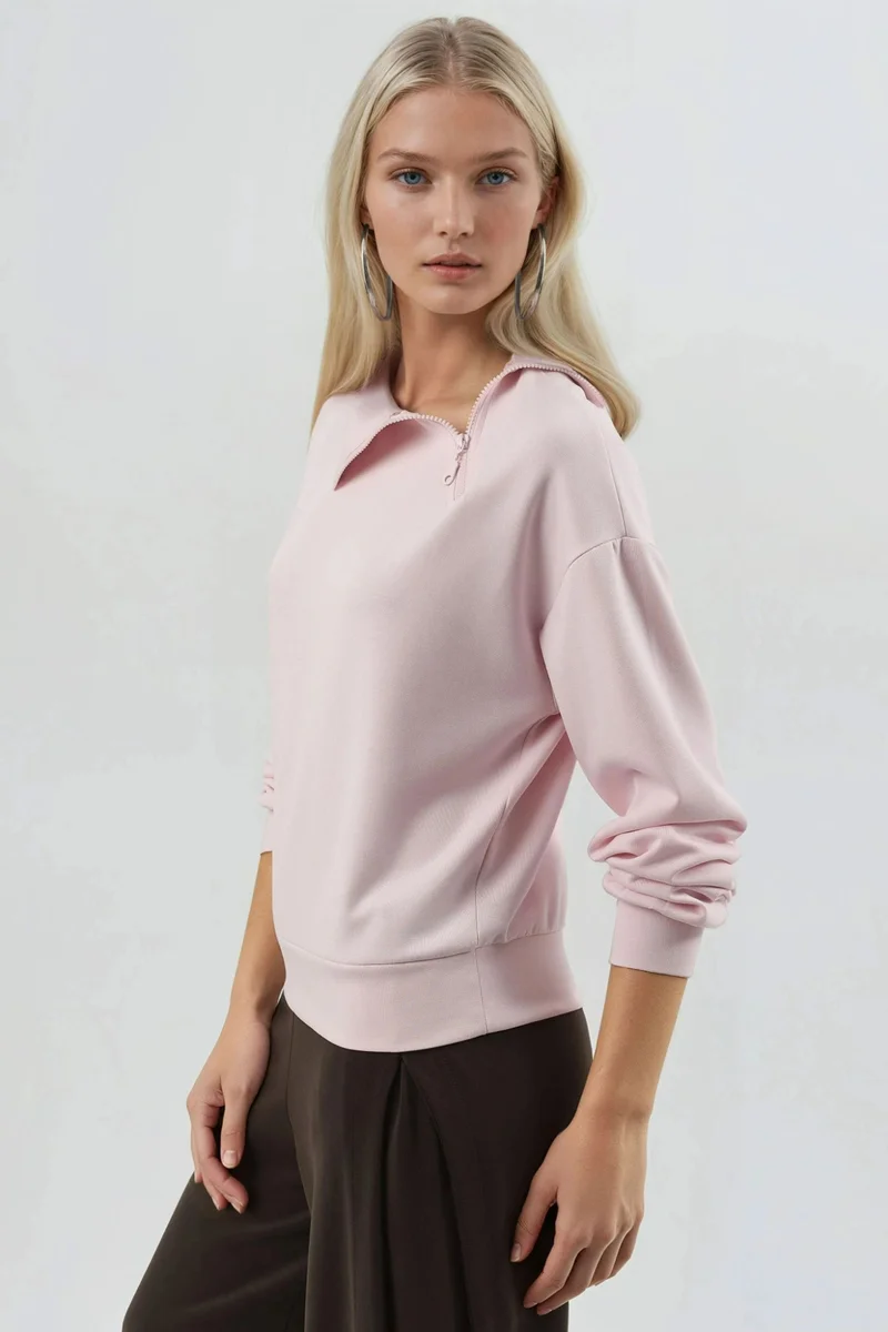 Busem BUSEM Relaxed Fit Zipper Collar Sweatshirt