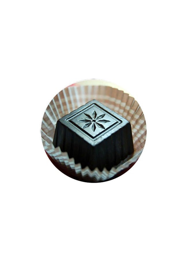 GRAINRAIN Polycarbonate Chocolate Mold DIY Candy Mould Clear Hard Plastic Bakeware Pastry Tools Square Plum - Image 1