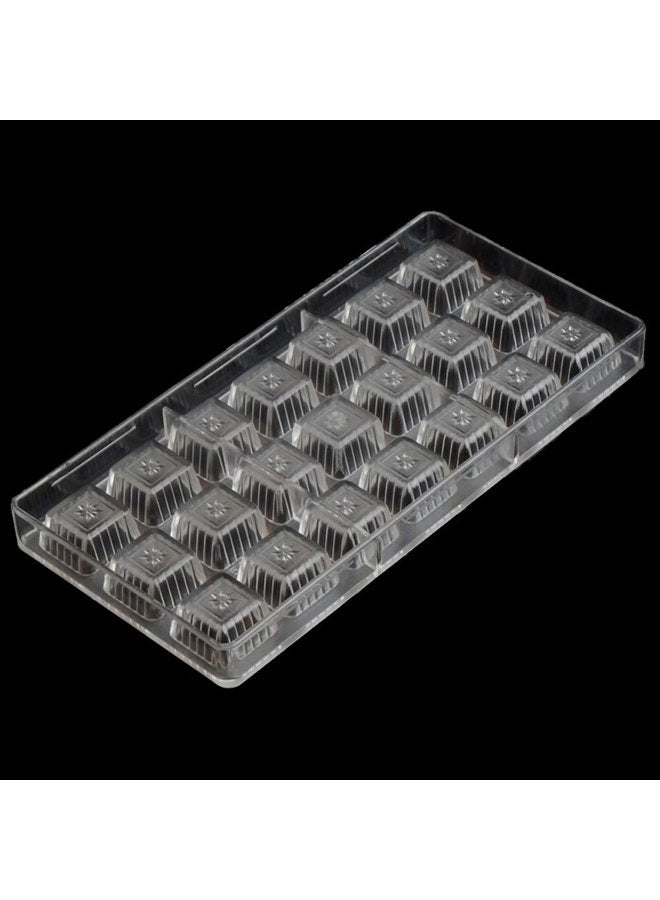GRAINRAIN Polycarbonate Chocolate Mold DIY Candy Mould Clear Hard Plastic Bakeware Pastry Tools Square Plum - Image 3