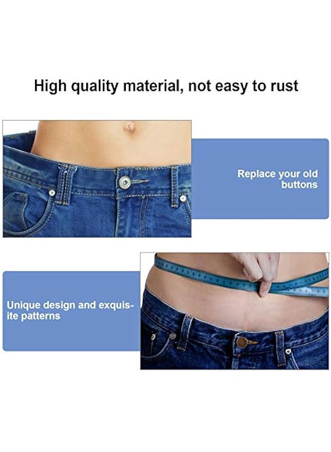 12pcs Nail- ons Extended Buckles Jean Replacement Buckles Jean ons Alloy Pants Pins Instant ons Jean Accessory Jeans Replacement ons Jeans Waist ons - Image 5