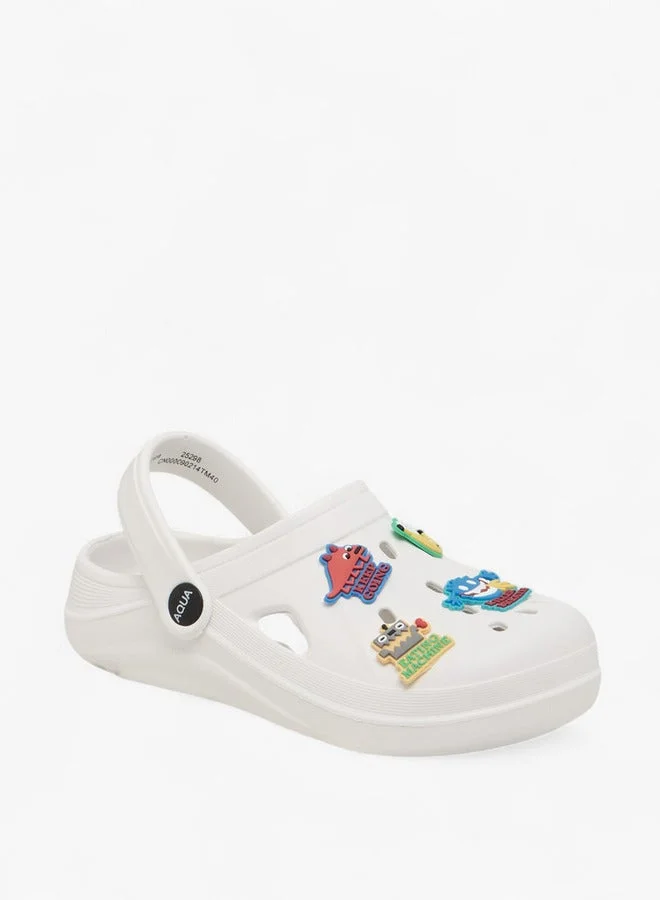 Aqua Boys Jibbitz Detail Clogs with Backstrap