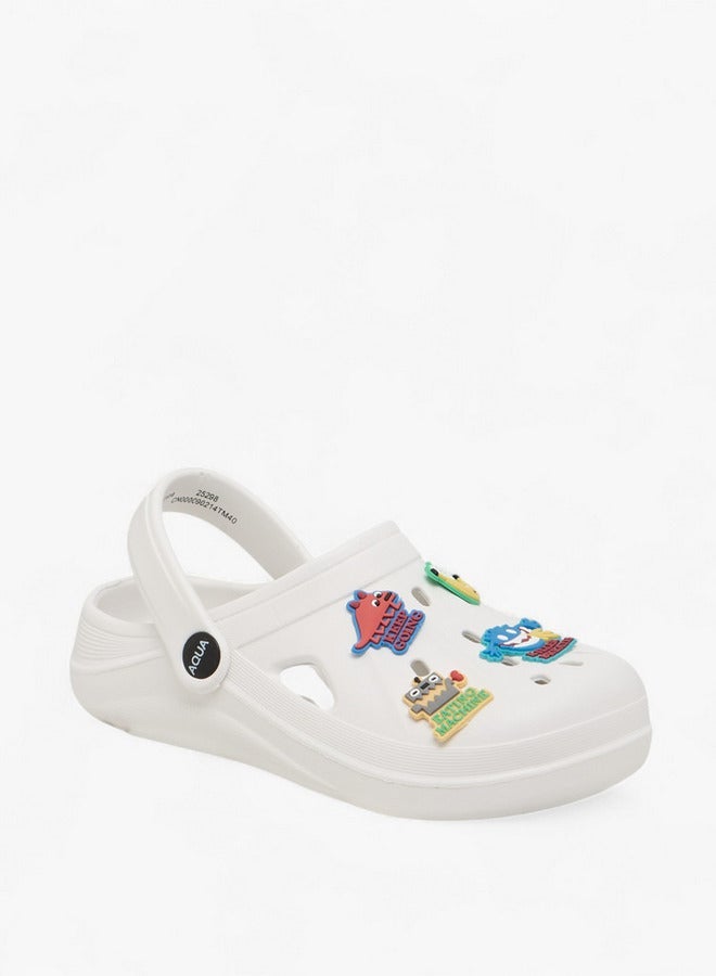 Aqua Boys Jibbitz Detail Clogs with Backstrap - Image 2