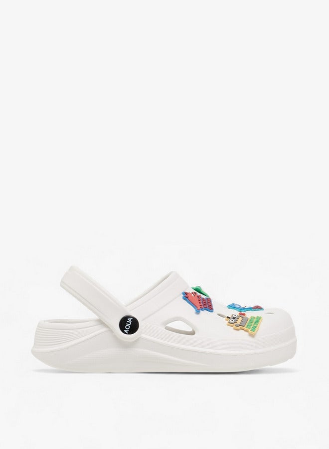 Aqua Boys Jibbitz Detail Clogs with Backstrap - Image 1