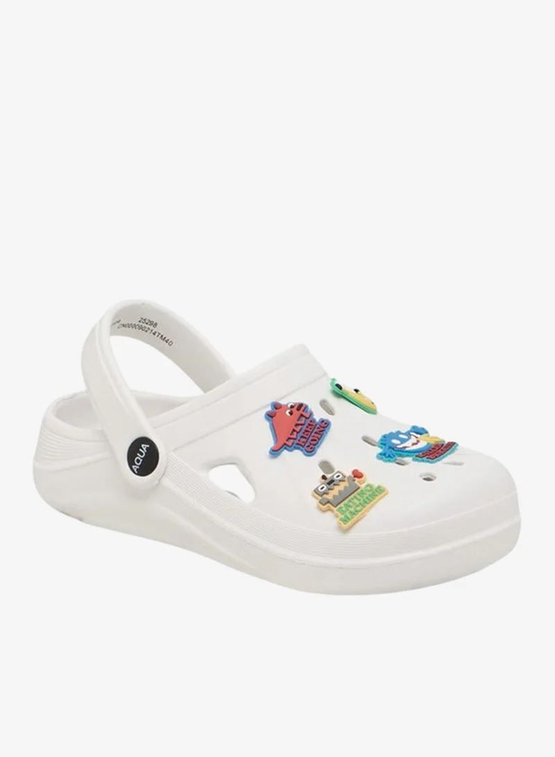 Aqua Boys Jibbitz Detail Clogs with Backstrap