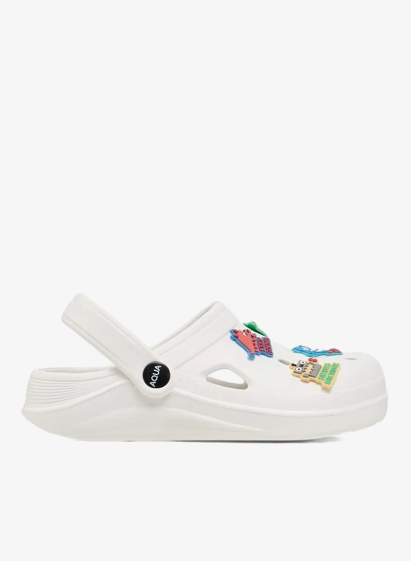 Aqua Boys Jibbitz Detail Clogs with Backstrap