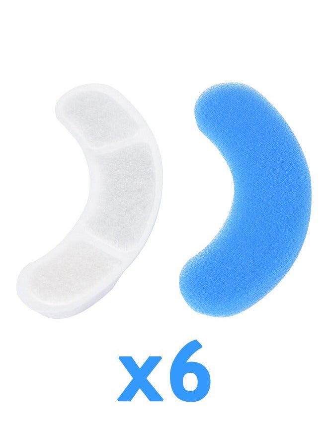 اتش واي 6 عبوات من مرشحات نافورة المياه من Cat ل WF050 / 060 استبدال عنصر المرشح فلتر الكربون المنشط لملحقات تغذية الشرب الأوتوماتيكية للحيوانات الأليفة - Image 2