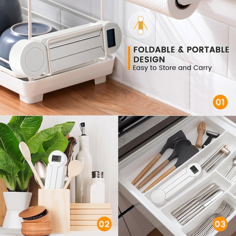 BEEWIN Folding Food Scale,Digital Kitchen Scale,Highly Accurate Compact Small Scale with LCD Display,Portable Food Scale Multiple Units Supported, Travel Scale for Measuring Intake of Healthy - Image 4