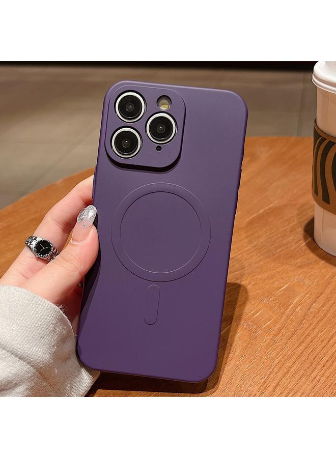 اس-توب جراب لهاتف iPhone 11 Pro بلون سادة من السيليكون السائل MagSafe جراب هاتف مغناطيسي - Image 1