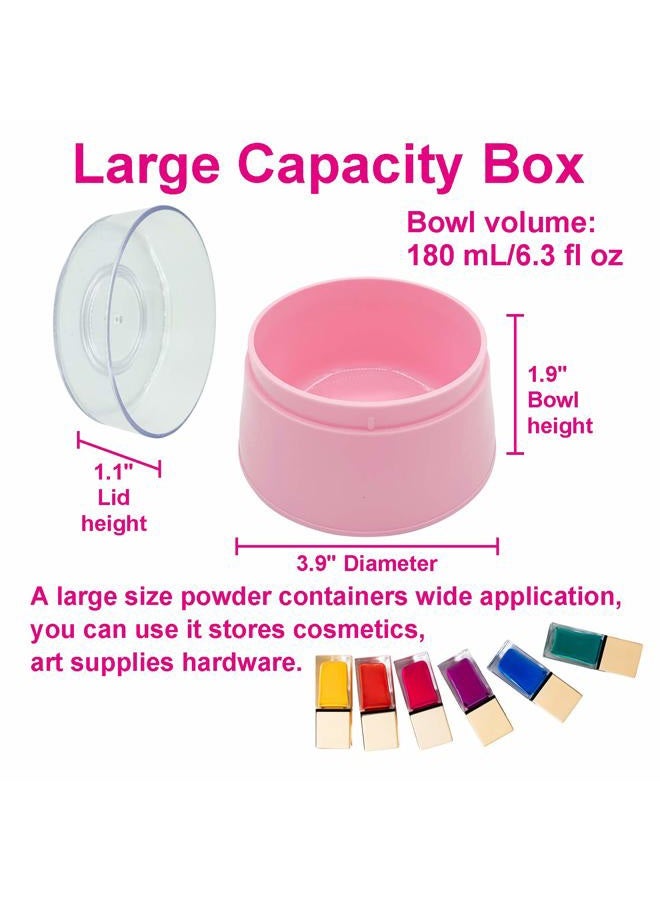Aurasin علبة بودرة الأطفال خالية من BPA، كبيرة 2.8" رقيقة، علبة بودرة بعد الاستحمام، حاوية بودرة الوجه/الجسم للأطفال، حاوية بودرة تجميلية مع مقبض يد (وردي) - Image 5