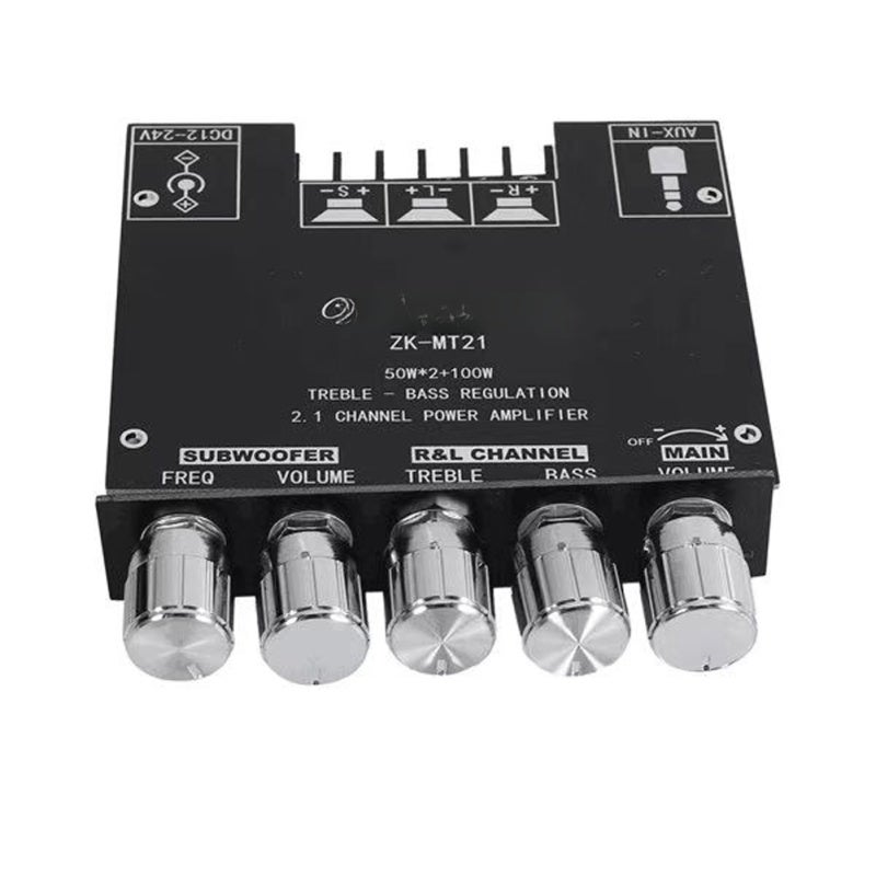 2.1-Channel Audio Amplifier Module: 36*25*10mm Cooling Fin, Stable Contact Performance - BT AUX Dual Input Audio Power Amplifier Module for Home Audio Setups - Image 1