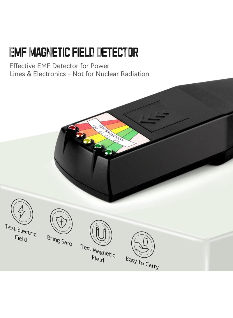 المحمولة LED EMF المجال الكهرومغناطيسي شبح الصيد كاشف المعدات غير الطبيعية اختبار 50Hz-20000Hz الأسود - Image 4