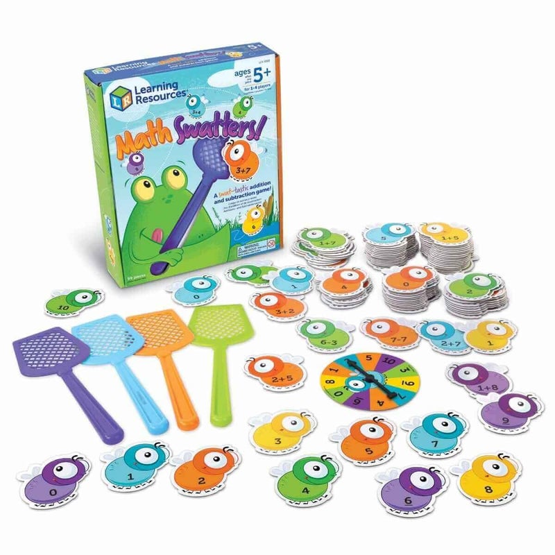 Learning Resources Mathswatters Addition & Subtraction Game - Math Games, Numbers Flash Cards, Classroom And Preschool Must Haves, Montessori, Fine Motor Skills Manipulatives, Kindergarten - Image 1