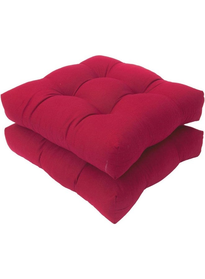 H B MSALA (DEVICE) وسائد مقاعد محشوة داخلية/خارجية من HB مسالا لأثاث الفناء | وسادة مقعد بزاوية مربعة لكراسي الفناء، وسائد كراسي خارجية، حديقة، سطح، نزهة، شاطئ، مسبح (20 × 20 بوصة، أحمر، عبوة من 2) - Image 2