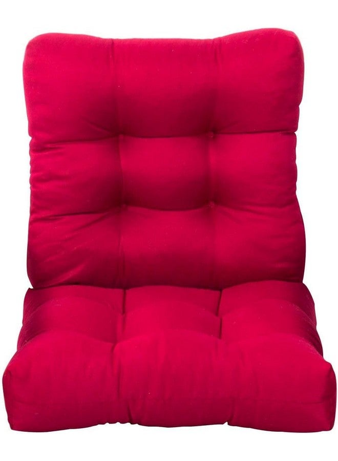 H B MSALA (DEVICE) وسائد مقاعد محشوة داخلية/خارجية من HB مسالا لأثاث الفناء | وسادة مقعد بزاوية مربعة لكراسي الفناء، وسائد كراسي خارجية، حديقة، سطح، نزهة، شاطئ، مسبح (20 × 20 بوصة، أحمر، عبوة من 2) - Image 3