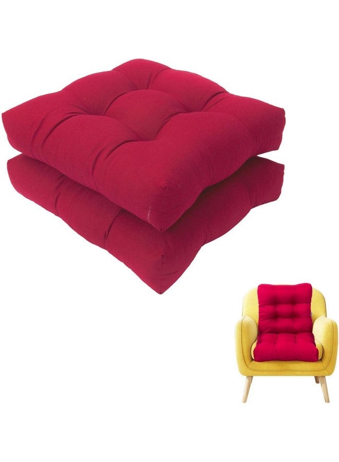 H B MSALA (DEVICE) وسائد مقاعد محشوة داخلية/خارجية من HB مسالا لأثاث الفناء | وسادة مقعد بزاوية مربعة لكراسي الفناء، وسائد كراسي خارجية، حديقة، سطح، نزهة، شاطئ، مسبح (20 × 20 بوصة، أحمر، عبوة من 2) - Image 5