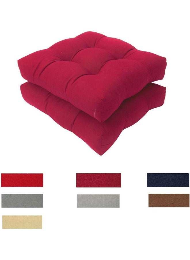 H B MSALA (DEVICE) وسائد مقاعد محشوة داخلية/خارجية من HB مسالا لأثاث الفناء | وسادة مقعد بزاوية مربعة لكراسي الفناء، وسائد كراسي خارجية، حديقة، سطح، نزهة، شاطئ، مسبح (20 × 20 بوصة، أحمر، عبوة من 2) - Image 4
