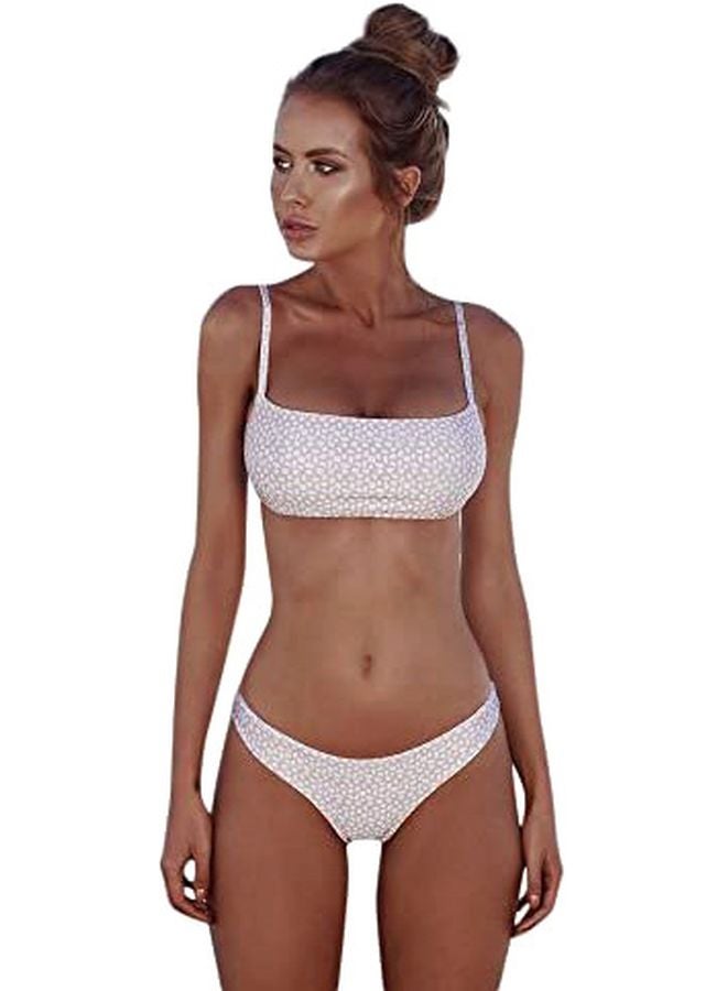 NADANBAO 2-Piece Solid Bandage Bikini Set White - Image 1