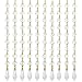 KRISININE 10pcs Hanging Chandelier Crystal Beads Chains Crystal Garland Strands Glass Octagon Beads Lamp Chain for Christmas Wedding Party DecorationGold Pinning - Image 2