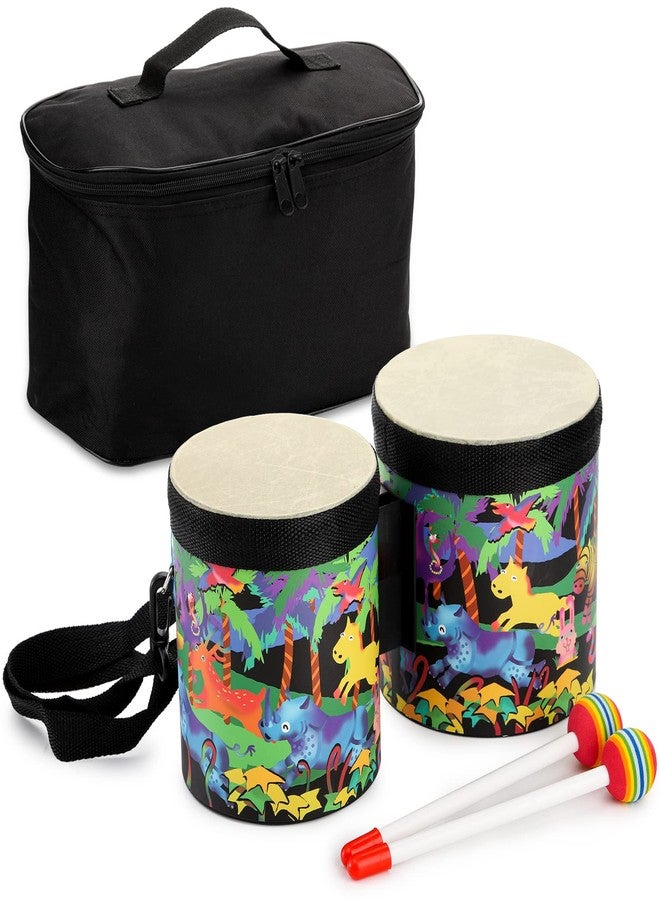 Tosnail 5" and 6" Bongo Drum with Storage Bag and Mallets, Hand Drum Set, Percussion Musical Instrument for Christmas Birthday Gift, Jungle Party Decoration - Image 1