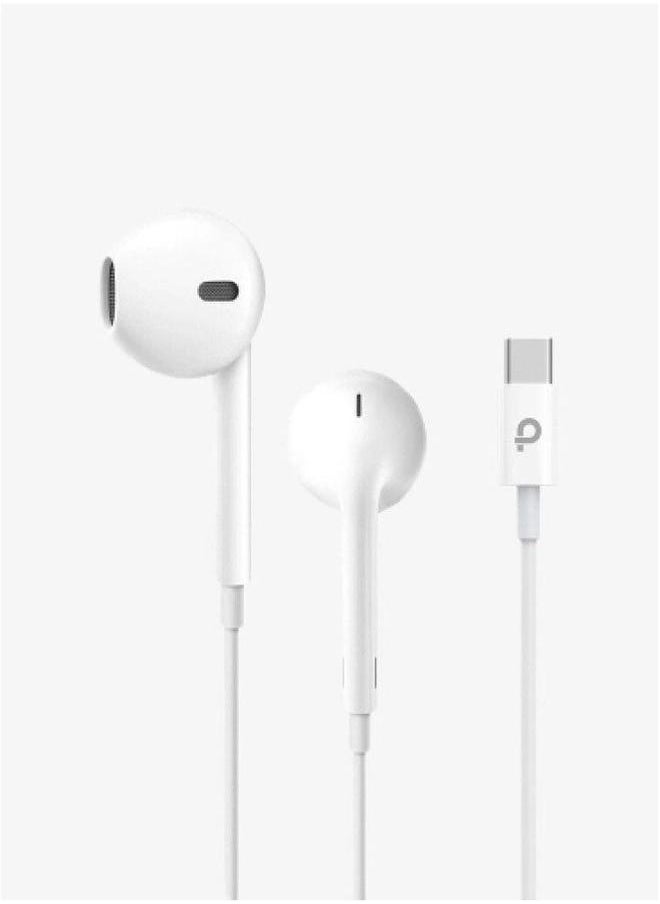 PROMASS Original Wired Headphone From Promass Type C White Color  - Image 1