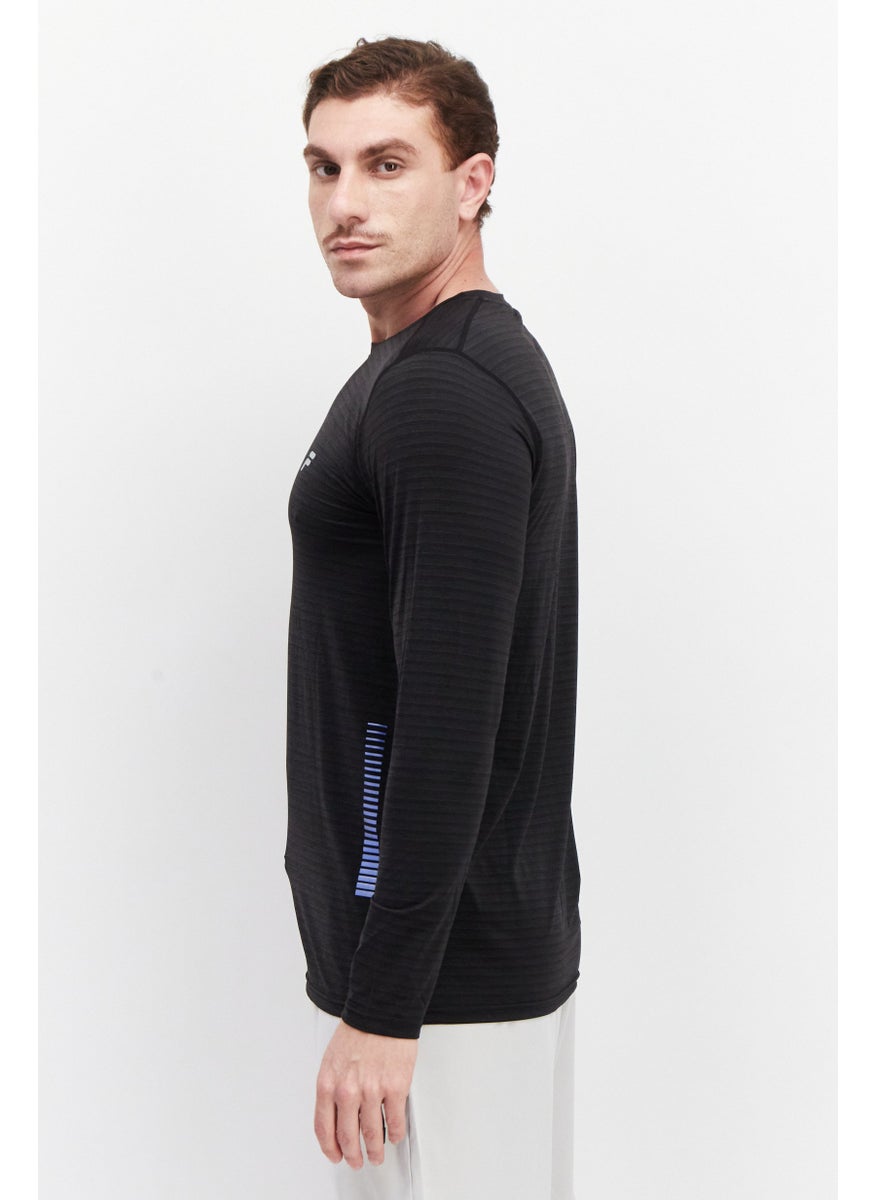FILA - Men Sportswear Fit Brand Logo Training T Shirt, Black - Image 1