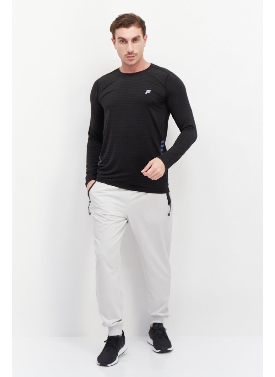FILA - Men Sportswear Fit Brand Logo Training T Shirt, Black - Image 1