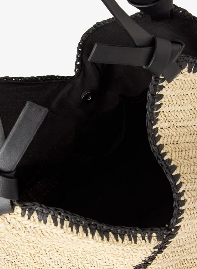 Jimmy Key  Beige straw-style hand and shoulder bag. for Women | Best Price UAE