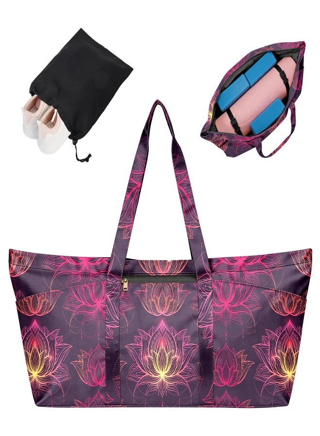 Adalore Women's Yoga Bag with Yoga Mat Carrier - Large Mat Pocket Fitness Tote for Pilates, Gym, Travel, Office & Beach - Image 1