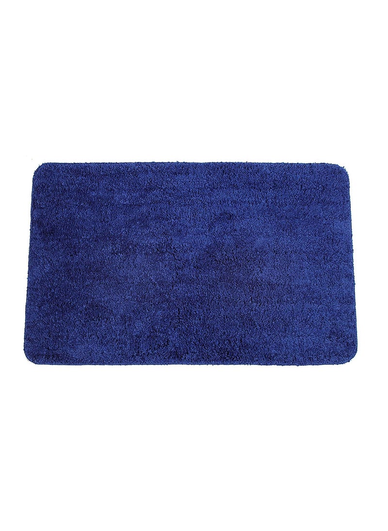 CASA COPENHAGEN Casa Copenhagen Linea Microfiber Super Absorbent Anti-Skid Large 1 Pcs Bath Mat- Dark Blue 